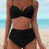 Louise - Bikini élégant taille haute
