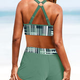 Véronique - Bikini côtelé taille haute