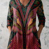 Mila | Blouse Longue a Imprime Graphique