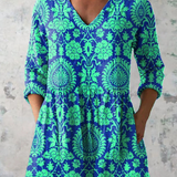 Romane | Blouse Longue a Imprime Graphique