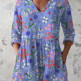 Amandine | Blouse Longue a Imprime Graphique