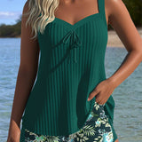 Aurélie - Tankini rayé avec short de plage