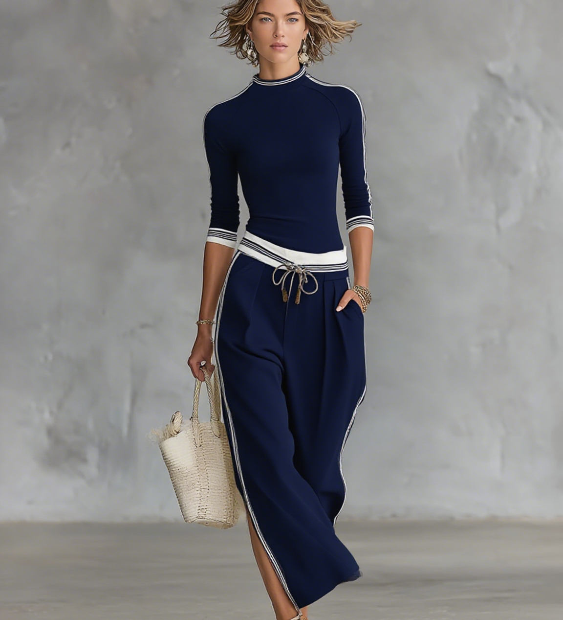 Pauline – Robe Maxi Sport Col Montant