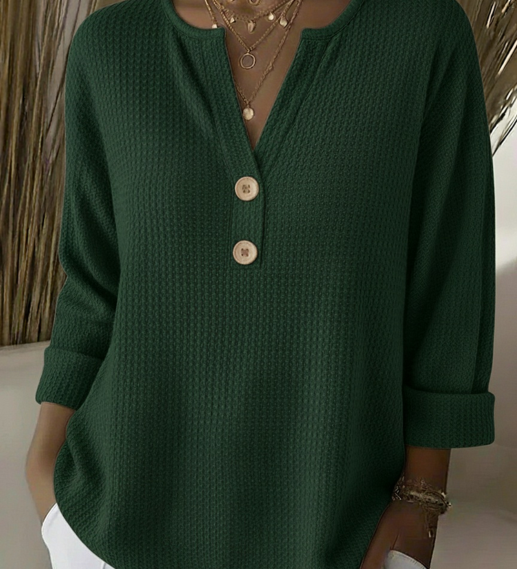 Lucinda | Haut Henley Boutonné