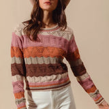 Raphaelle | Pull Raye a Manches Longues