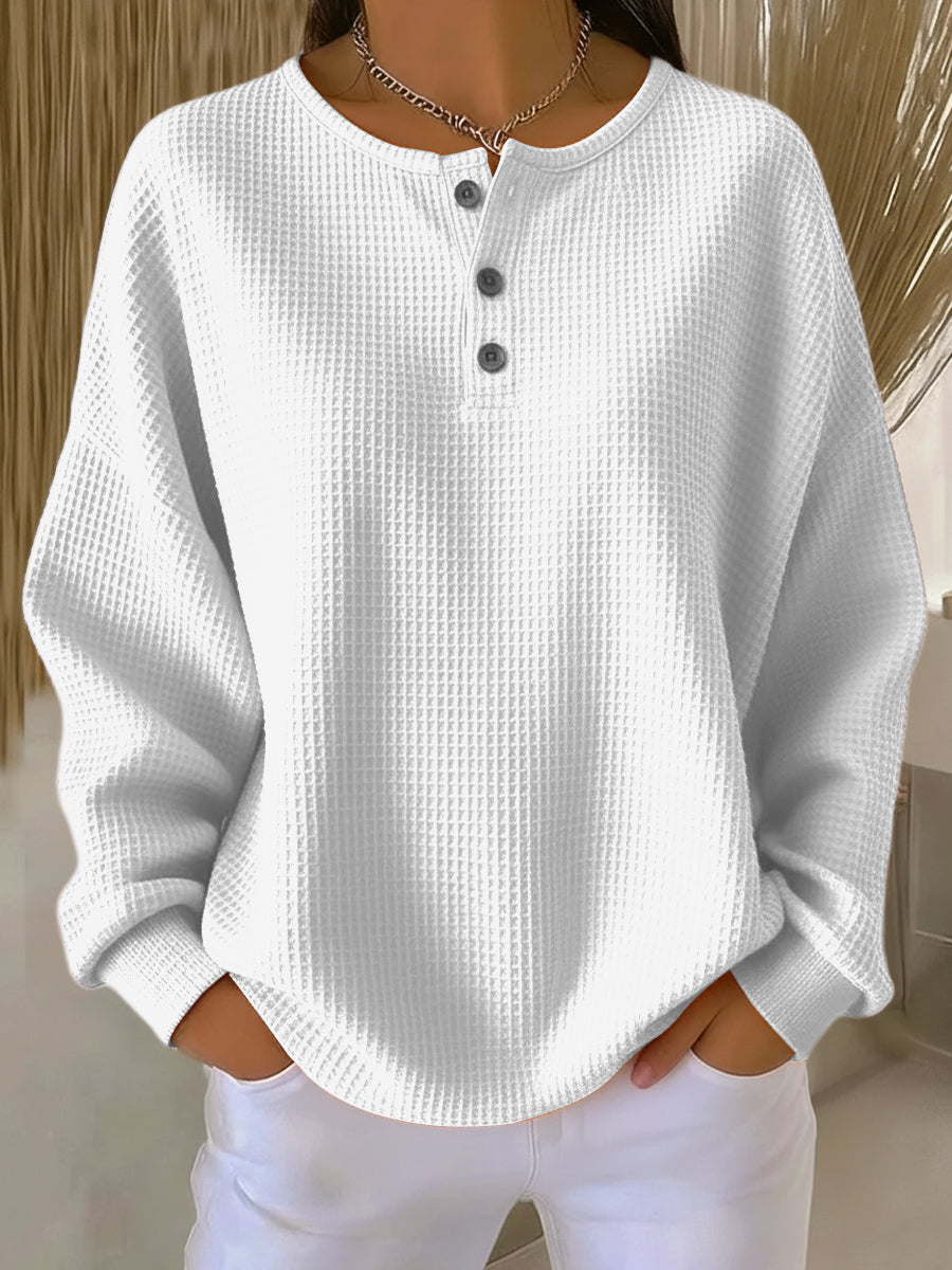 Mirabel | Sweat-shirt Henley Gaufré et Douillet