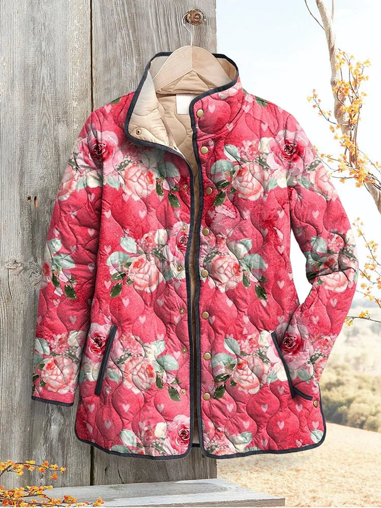 Catherine | Veste Matelassée Floraison Champêtre