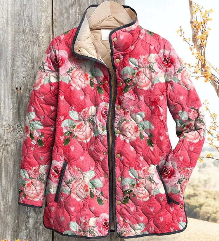 Catherine | Veste Matelassée Floraison Champêtre
