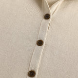 Cardigan Kaki à Capuche et Boutons