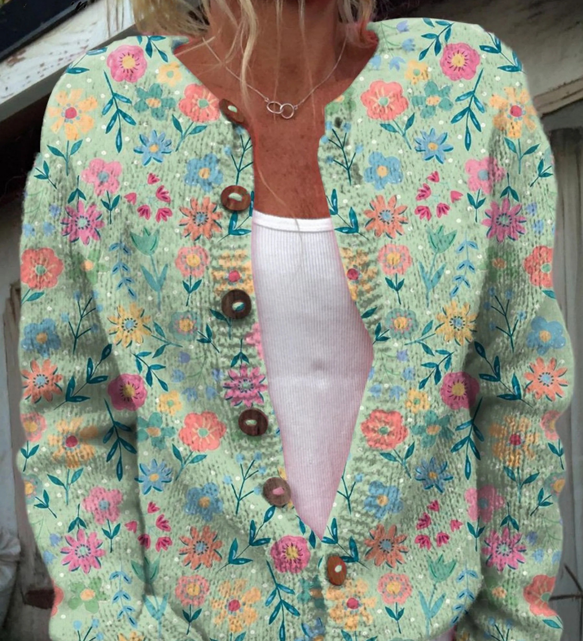 Foxfield | Cardigan Fleuri Vintage pour Femme