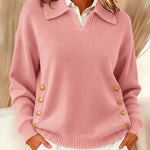 Vynette | Pull Col en V à Col Polo