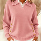 Vynette | Pull Col en V à Col Polo