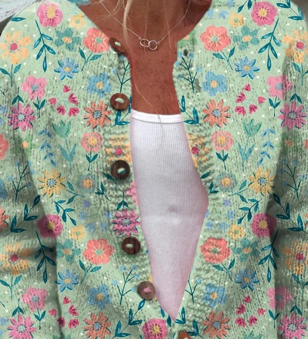 Foxfield | Cardigan Fleuri Vintage pour Femme