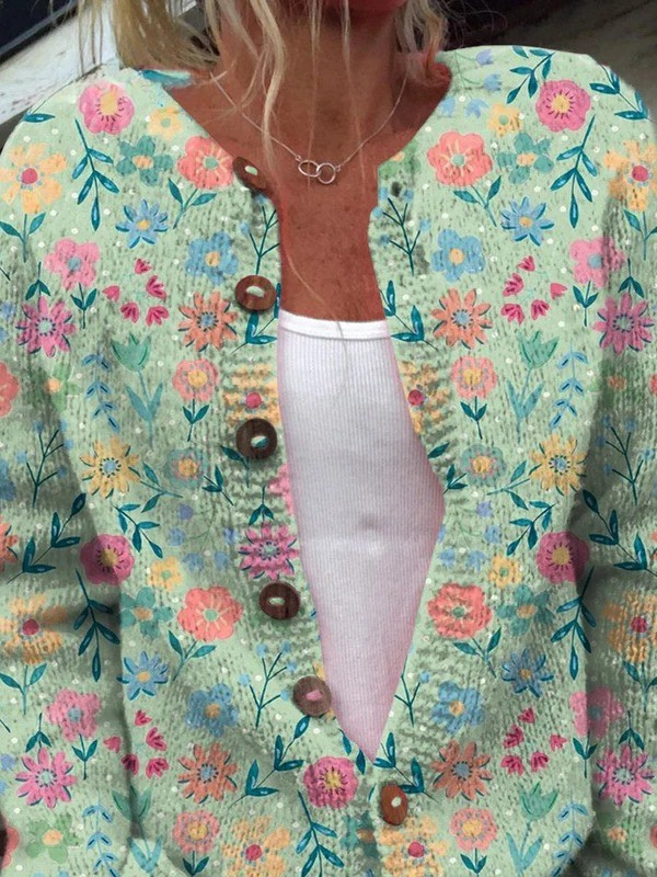 Foxfield | Cardigan Fleuri Vintage pour Femme