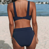 Françoise - Maillot de bain uni échancrée