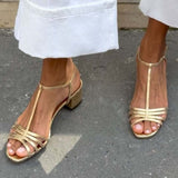 Alix - Sandales Dorees du Quotidien