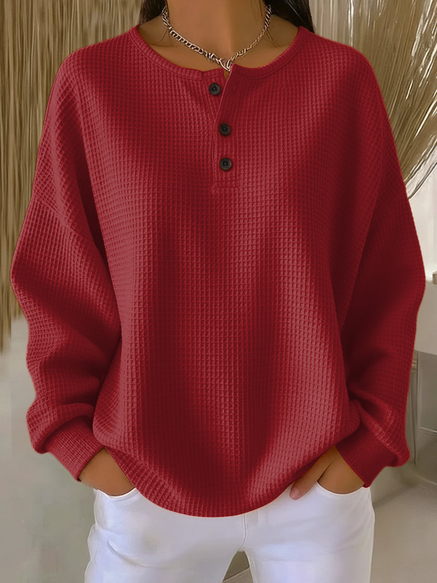 Mirabel | Sweat-shirt Henley Gaufré et Douillet