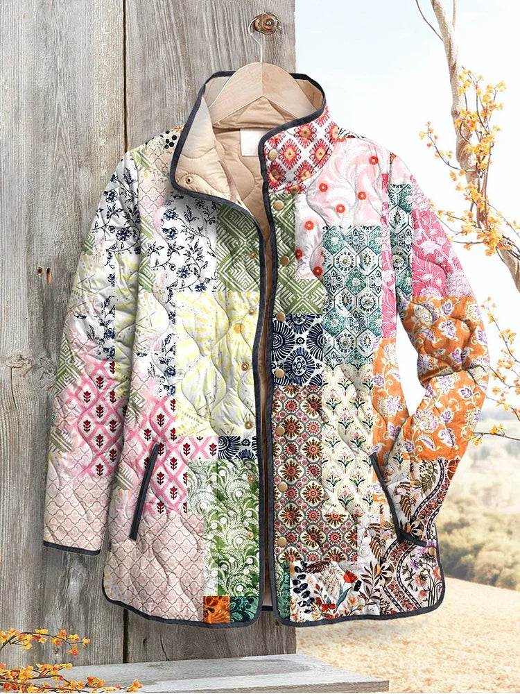 Gwendolyn | Veste Matelassée Fleurs du Soir