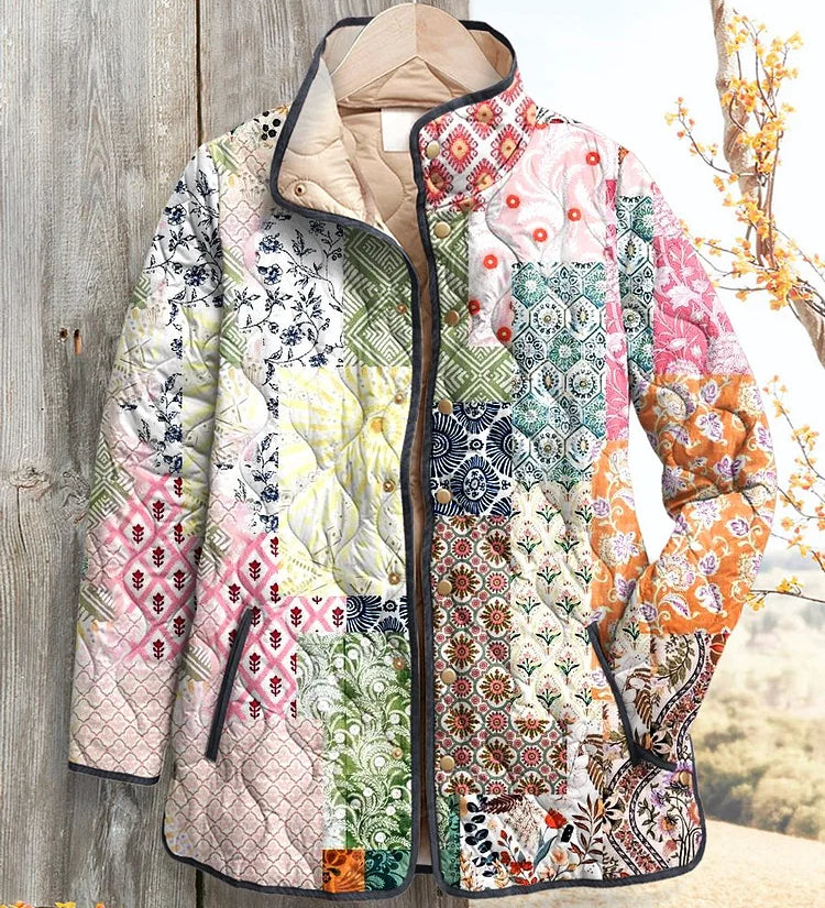 Gwendolyn | Veste Matelassée Fleurs du Soir