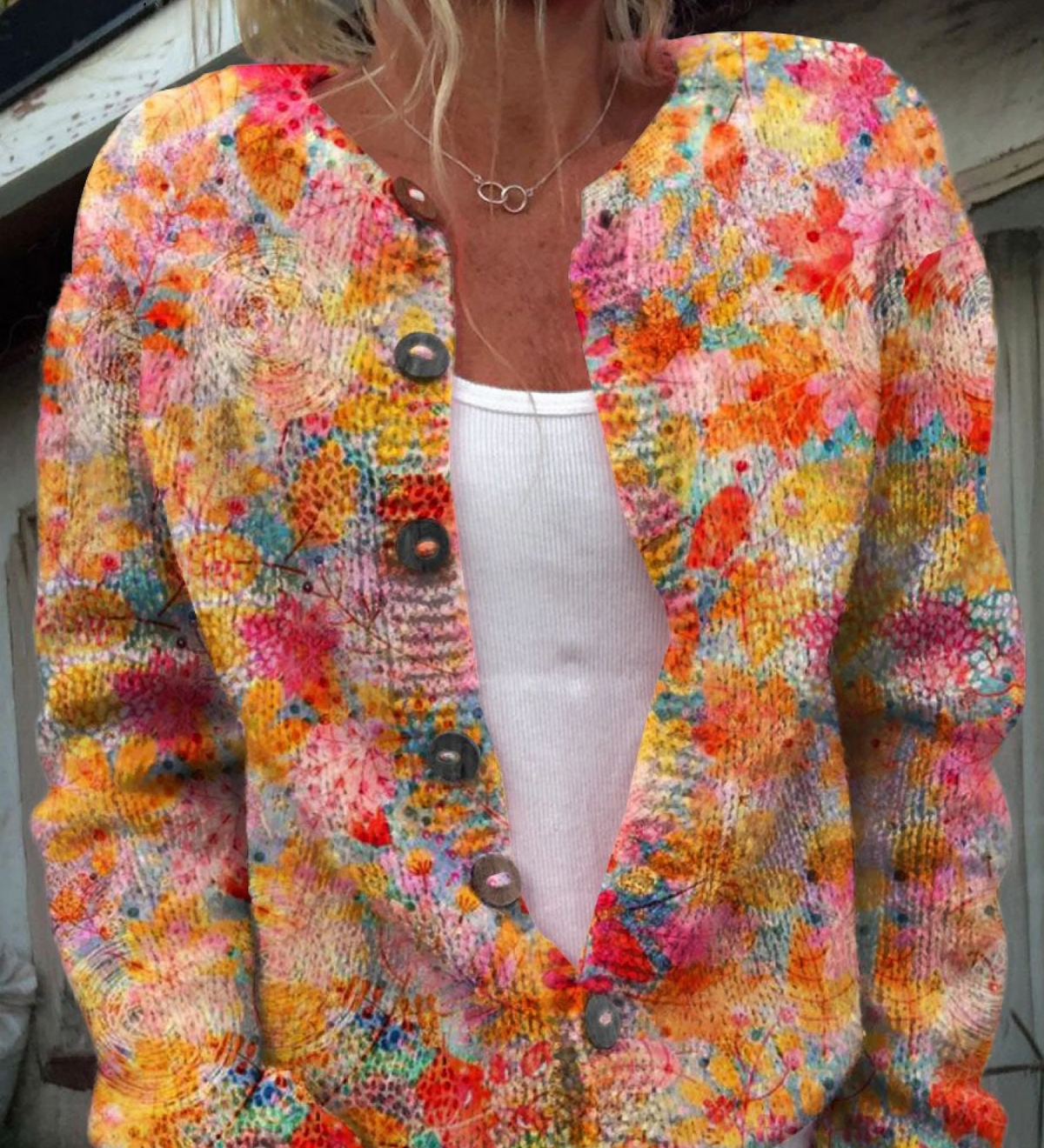 Helena | Cardigan Tricoté Vintage