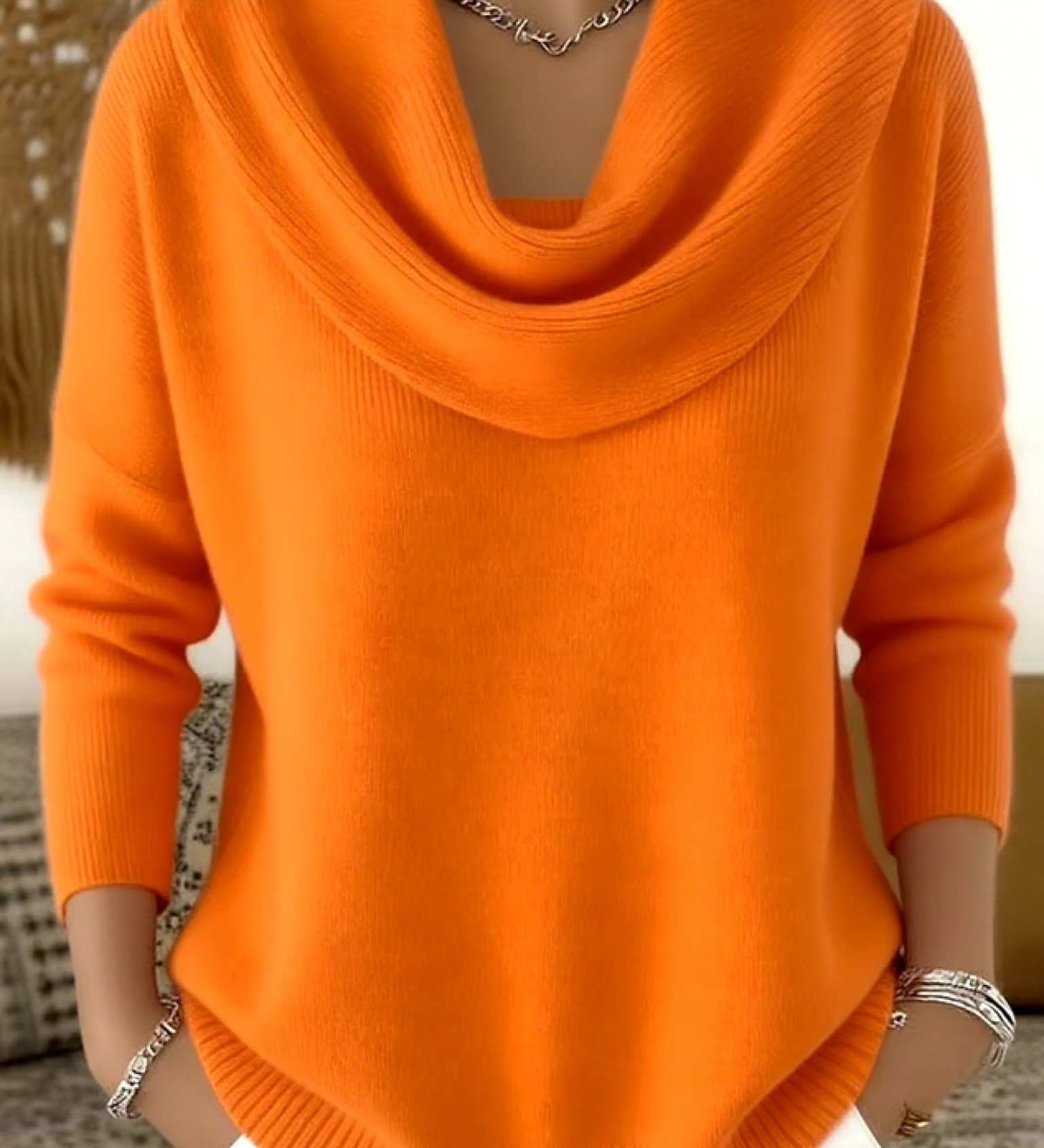 Heloise | Pull Col Chale en Laine Merinos