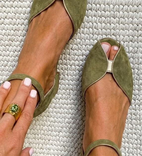Olivia - Sandales Sauge Elegantes