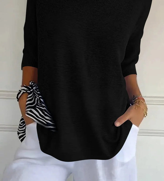 Solene | Top Pull Oversize a Col en V