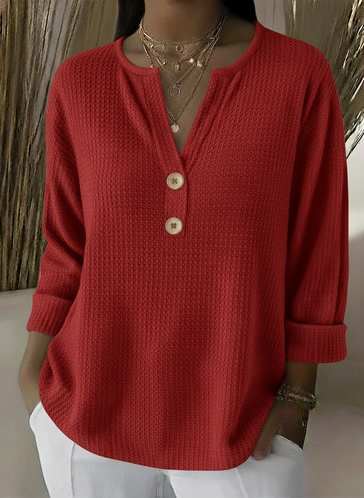 Lucinda | Haut Henley Boutonné