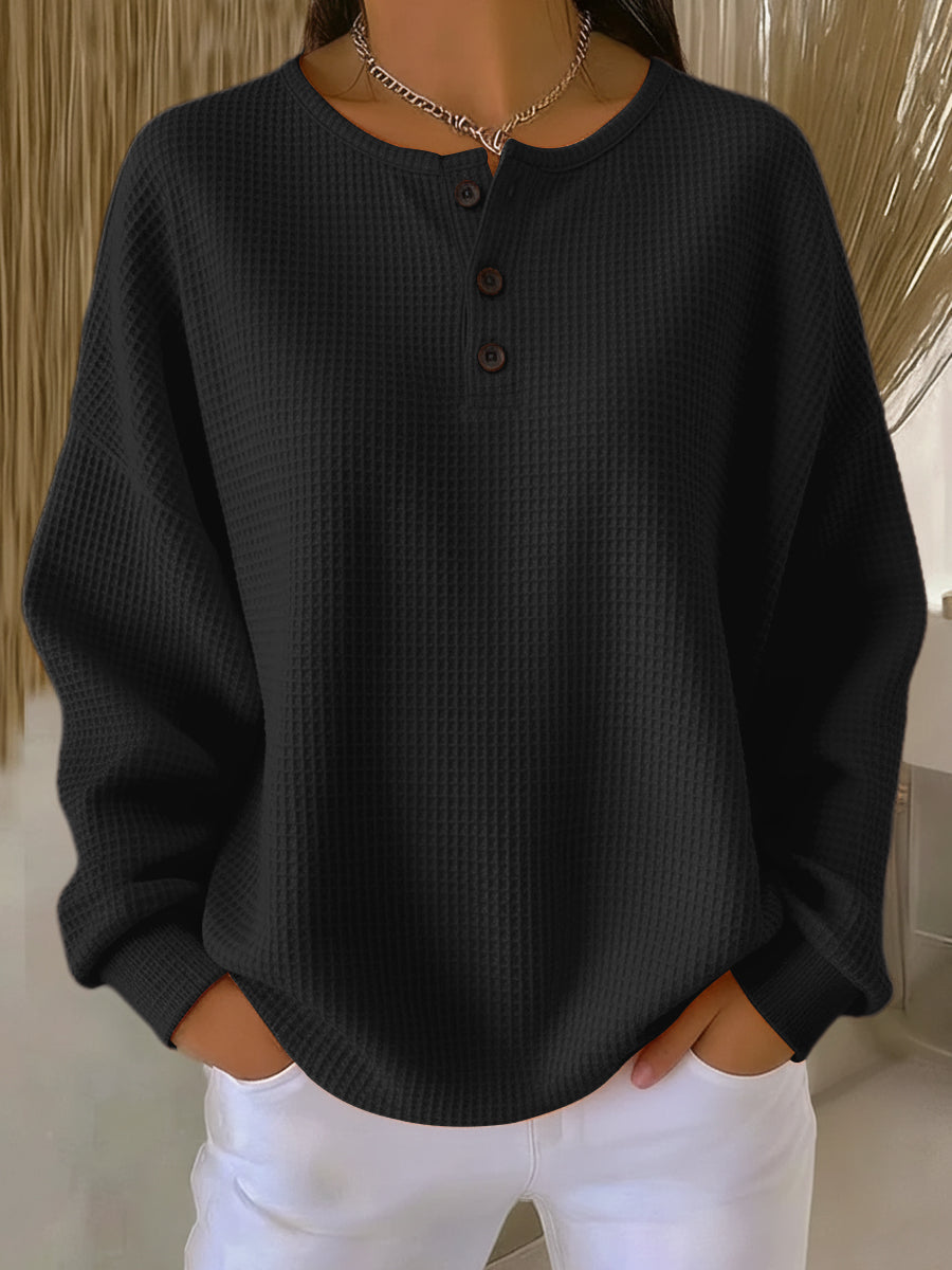 Mirabel | Sweat-shirt Henley Gaufré et Douillet