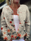 Sabrina | Cardigan Tricoté Fleuri Vintage
