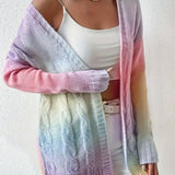 Constance | Cardigan Long, Ouvert en Maille Douce, Style Duster