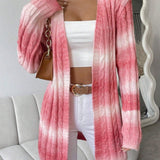 Constance | Cardigan Long, Ouvert en Maille Douce, Style Duster