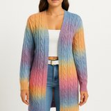 Constance | Cardigan Long, Ouvert en Maille Douce, Style Duster