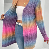 Constance | Cardigan Long, Ouvert en Maille Douce, Style Duster