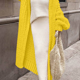 Amélie | Cardigan Long en Maille à Col Ouvert et Élégant