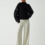 Zoe | Pull Oversize Col Montant
