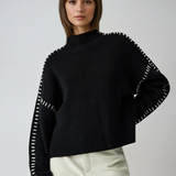 Zoe | Pull Oversize Col Montant