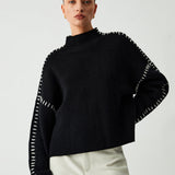 Zoe | Pull Oversize Col Montant