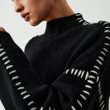 Zoe | Pull Oversize Col Montant
