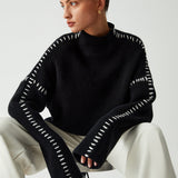Zoe | Pull Oversize Col Montant
