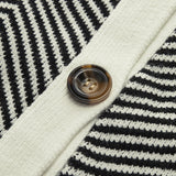 Margot | Cardigan Chevron à Boutons Contrastés