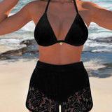 Sophie - Ensemble bikini dentelle uni