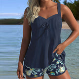 Aurélie - Tankini rayé avec short de plage