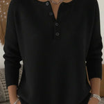 Helena | Pull Henley Boutonné en Maille