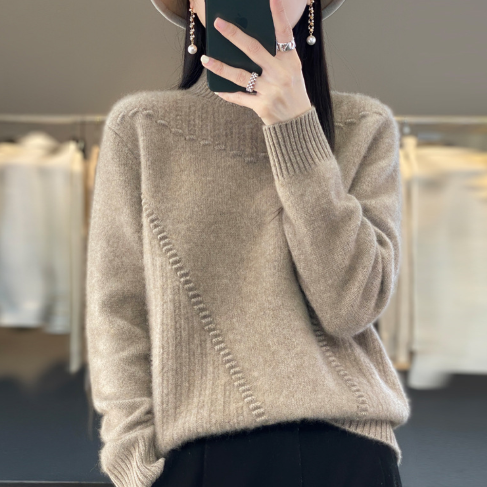 Adele | Pull Col Montant a Manches Longues