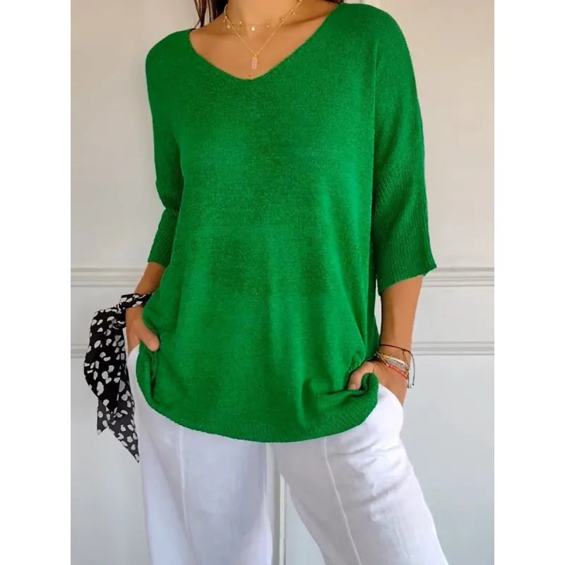Solene | Top Pull Oversize a Col en V