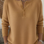 Helena | Pull Henley Boutonné en Maille