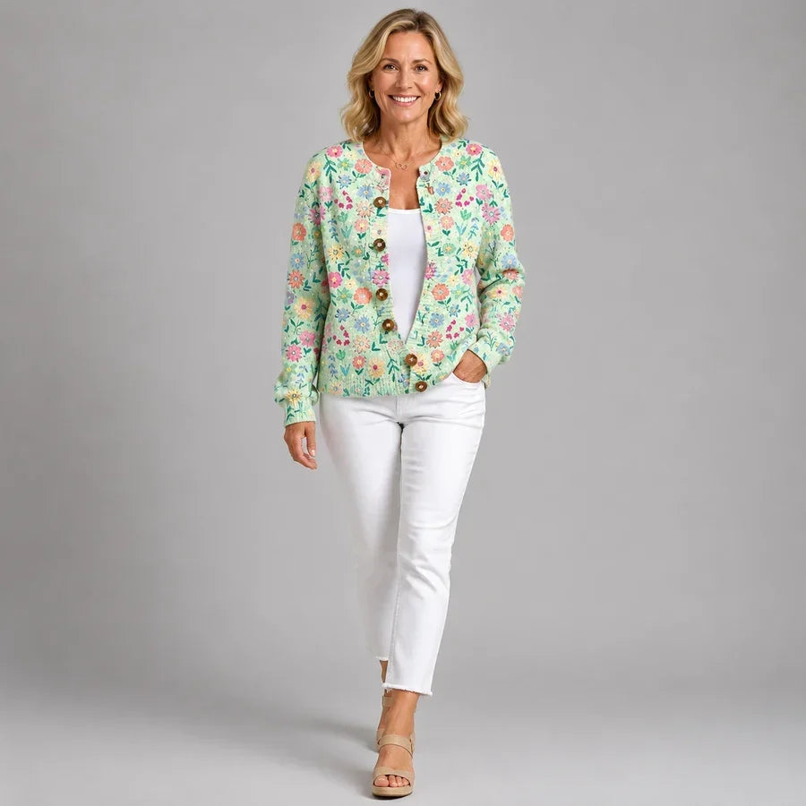 Foxfield | Cardigan Fleuri Vintage pour Femme