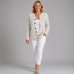 Ivadelle | Cardigan Tricoté Fleuri Vintage