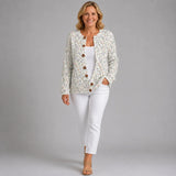 Ivadelle | Cardigan Tricoté Fleuri Vintage